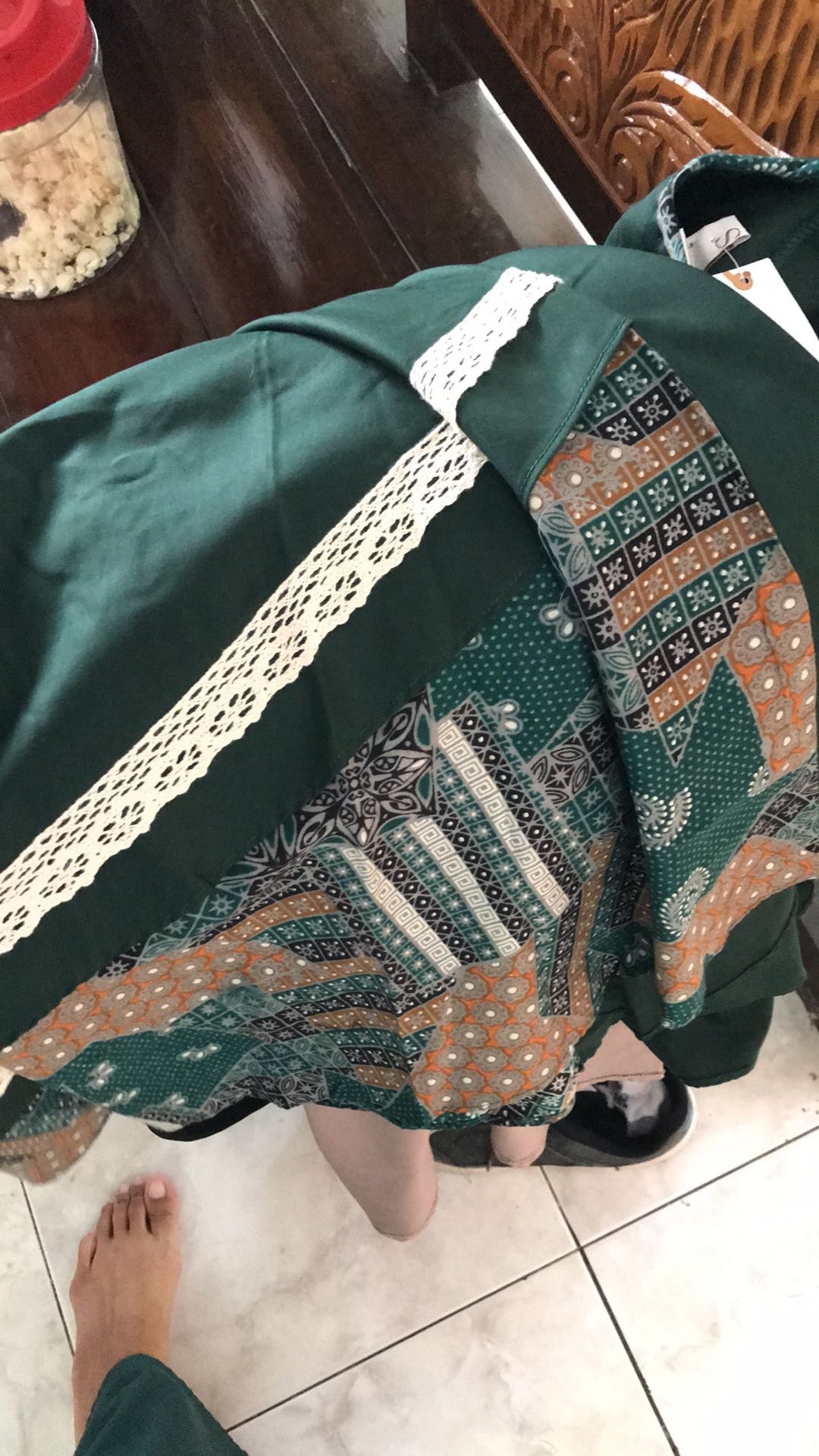 Gamis Shaquilla (size S) Gamis Toyobo Kombinasi Batik