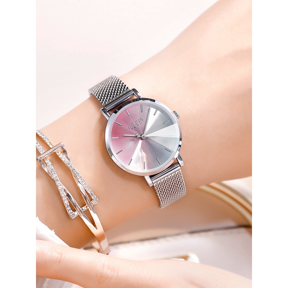 Julius JA-1163 / JA1163 Jam Tangan Wanita Korea Original Stainless steel Desain Simple dan Stylish