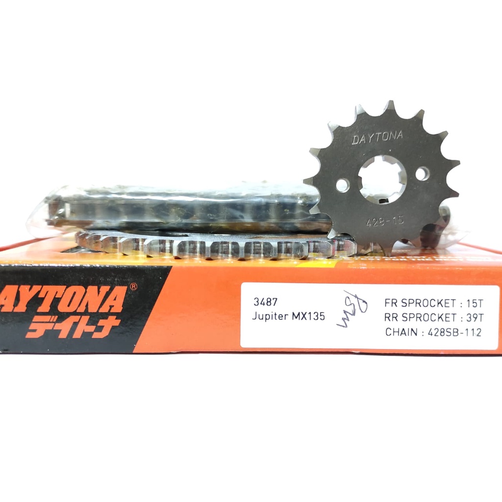 GEARSET GIRSET CHAINKIT GEAR RANTAI JUPITER MX 135 OLD DAYTONA 3487