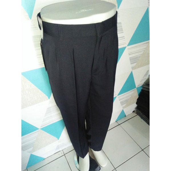 CELANA KANTOR FORMAL Khusus HITAM | REGULER BAHAN TWIST TEFLON| SIZE 33-38