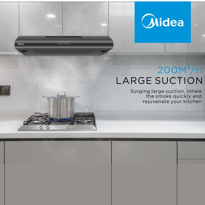 Midea Cooker Hood Mch 60mf1 B 60 Cm Penghisap Asap Dapur Slim Hood Shopee Indonesia