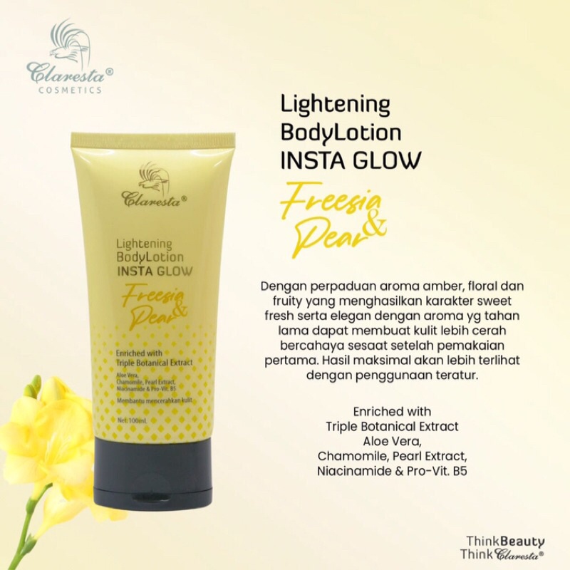 CLARESTA LIGHTENING BODYLOTION INSTA GLOW 100ML