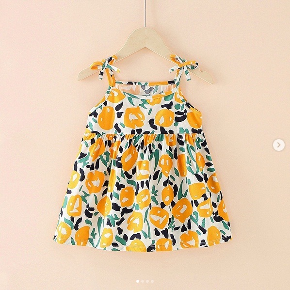 Summer Floral Dress Pantai Anak Perempuan Bunga bunga Import