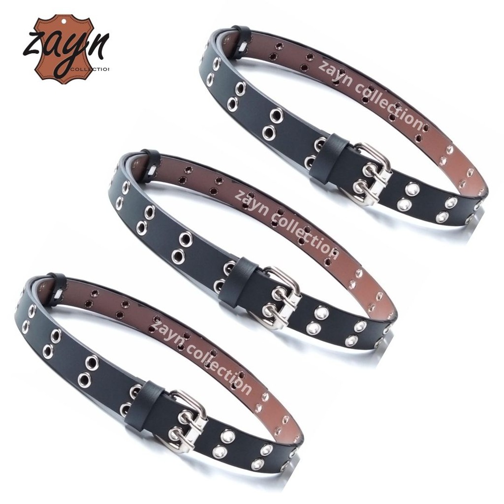 Ikat Pinggang Wanita Ring Belt Korea Fashion Double Eyelet Ukuran Panjang Gesper Cewek Panjang