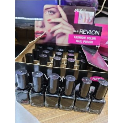 [ 24 PCS ] KUTEK REVLON / HUDA - KUTEKS REVLON - FASHION COLOR NAIL POLISH - ALL COLORS / NUDE / GLITTER / HITAM