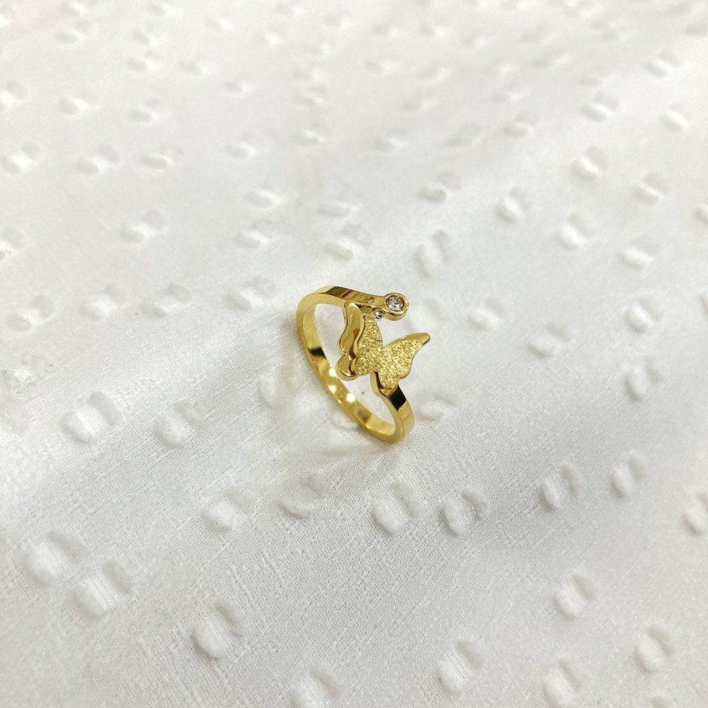 Cincin Titanium Wanita Korea Anti Karat dan Anti Alergi