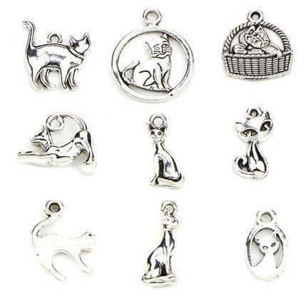 Cute Cat Shape Charms - Charm Bentuk Kucing Lucu (20pcs)