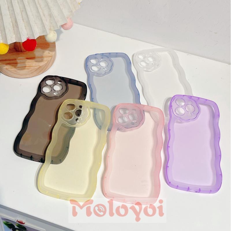 Soft Case Pelindung Lensa Motif Bunga Warna Macaron Translucent Untuk IPhone 7plus 8plus XR 7 8 X XS 11 12 13 Pro Max