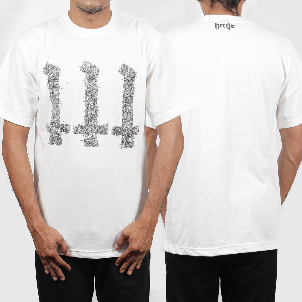 Heretic - T-shirt - Crosses Seed White