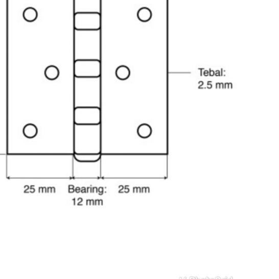 engsel 3 inc asli stanlis dekkson engsel jendela stanlis steel anti karat Engsel Jendela DEKKSON