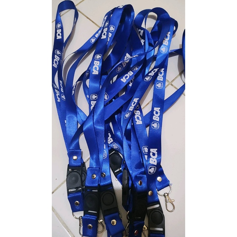 

Tali Lanyard BANK BCA Lanyard Id Card ,Strap ID, Name Tag,HP/Flashdisk