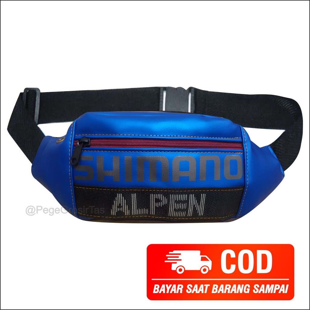 PG 8844 - Tas Pinggang Waistbag Pria Selempang Kasual Motif Sablon Shimano