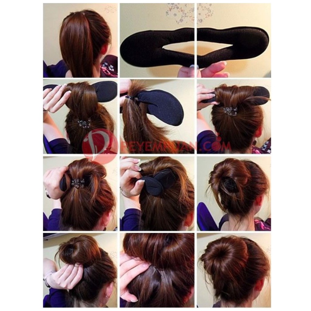 Hairdini Sponge Rambut / Hair Dini / Hair Bun / Hairlock / Alat Cepol Donat untuk Tatanan Rambut-3