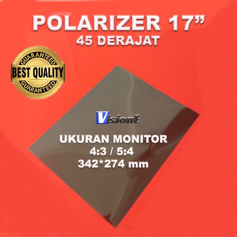 POLARIZER LCD 17 INCH 45 DERAJAT polariser LCD LED 17 Inch 45 derajat dimensi 342*274 MM KOTAK