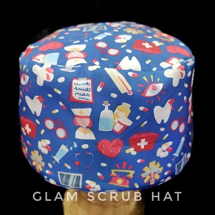 Topi operasi premium - scrub hat - topi bedah - topi dokter/perawat/bidan - baju jaga