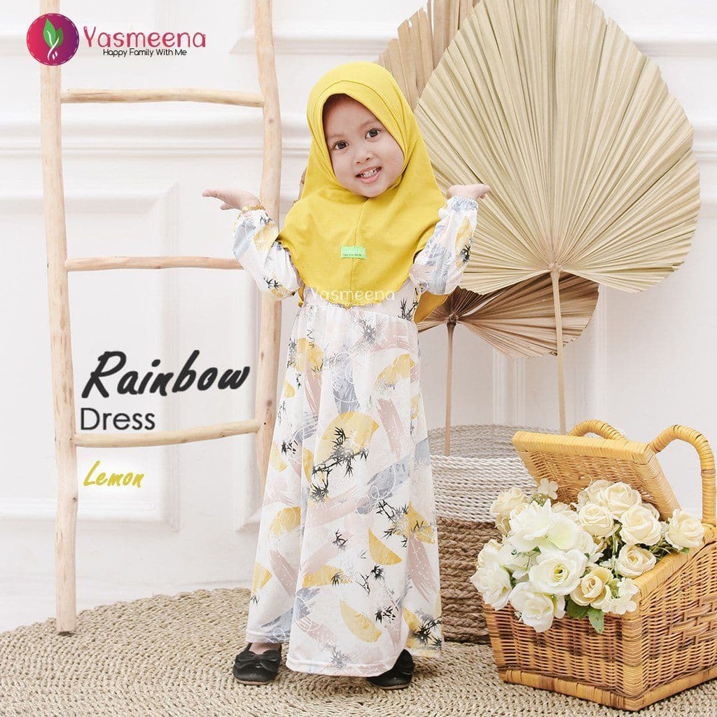 Sale Ramadhan Gamis Anak Perempuan Terbaru Warna Lemon