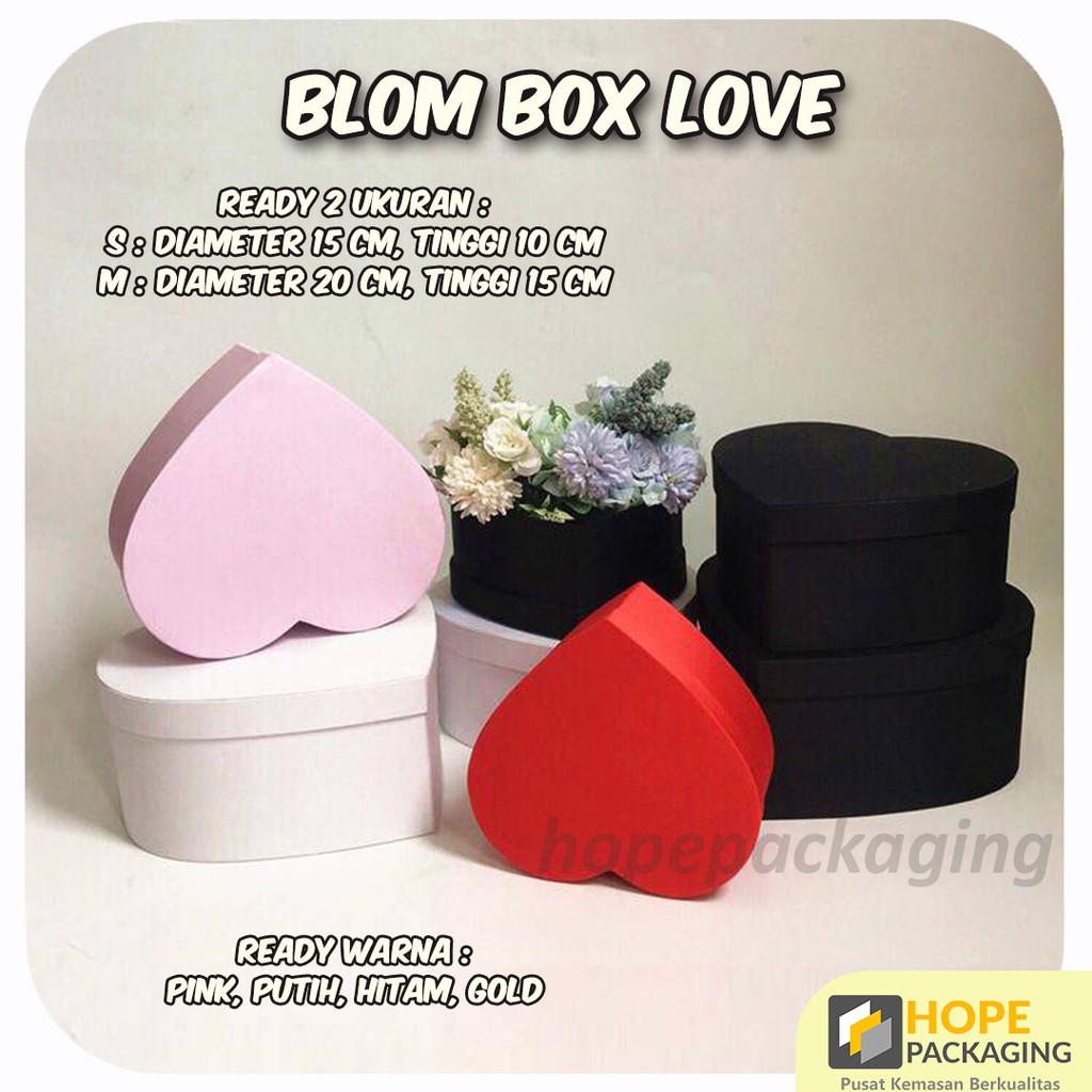 

Bloom Box Diameter 15 cm & 20 cm Box Bunga Kotak Bunga Flower Box Blooming Box Gift Box Love