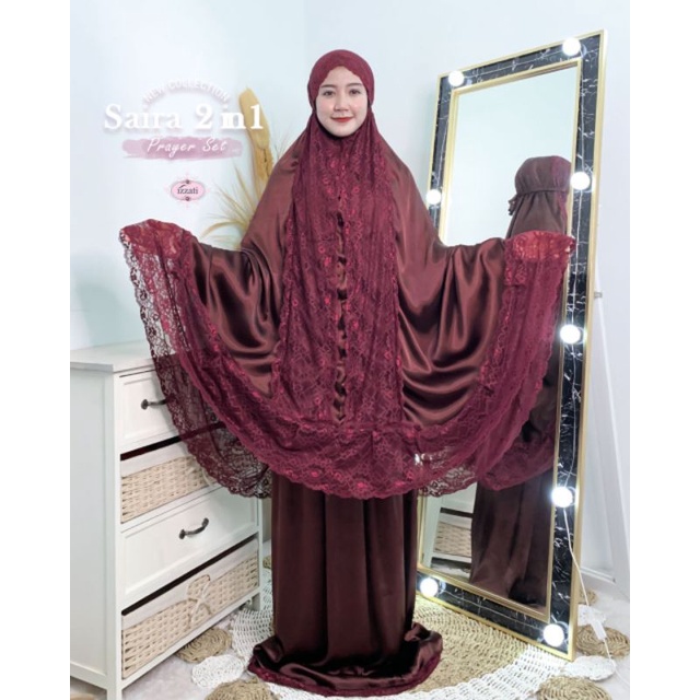 mukena saira 2in1 by izzati muslimah