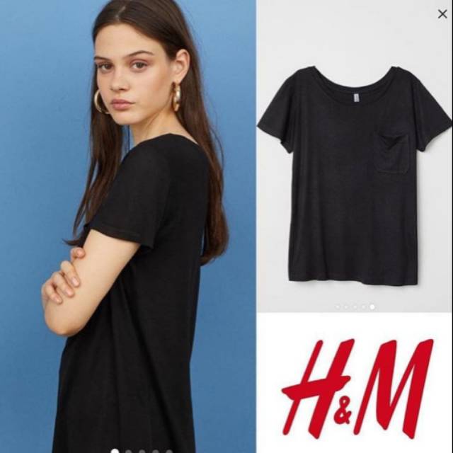 Hnm h&m basic pocket tee..new,size XS LD 45 PB 56
