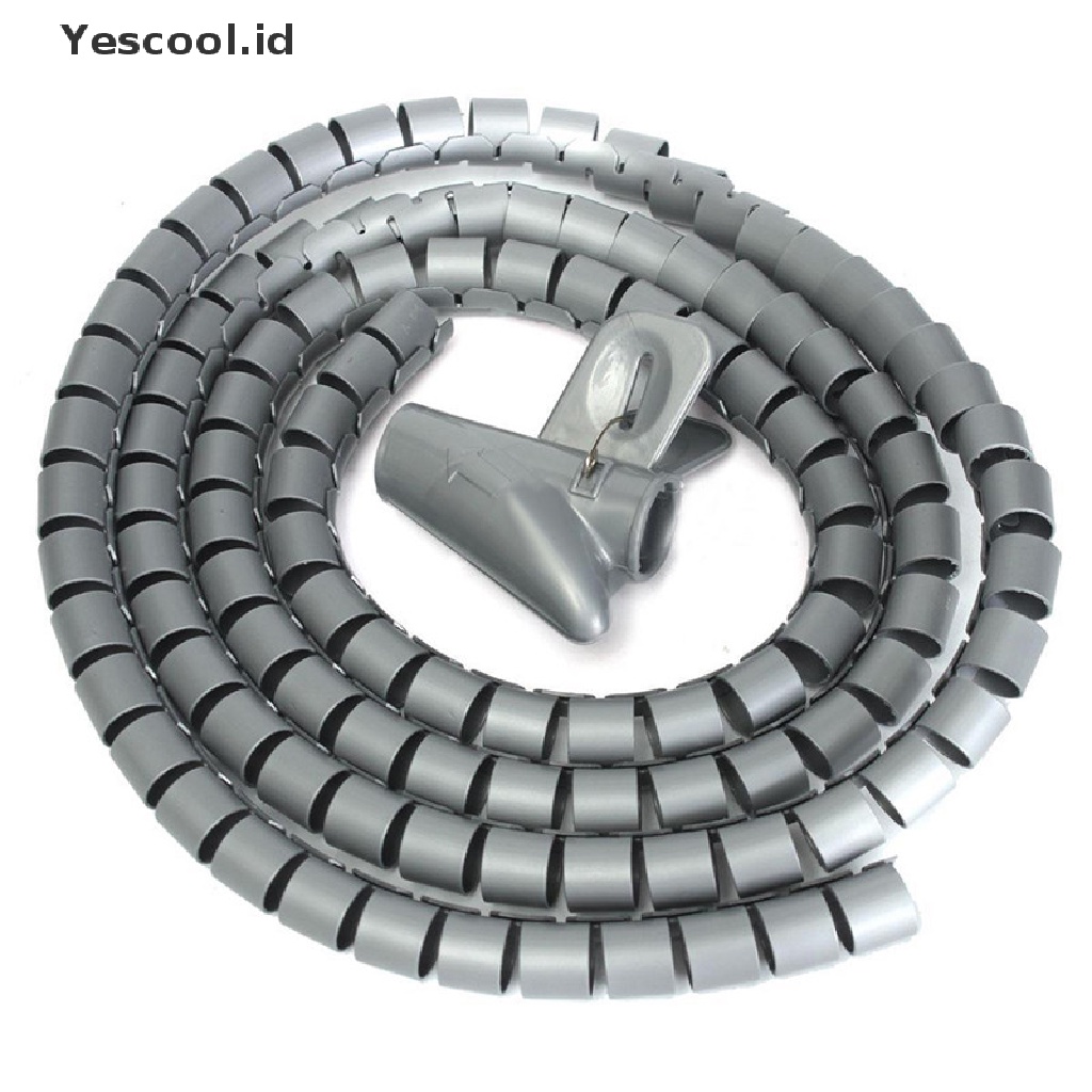 (Yescool) Selang Spiral Pelindung Kabel Panjang 1M Diameter 8mm