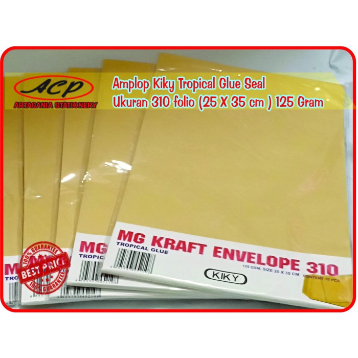 

MENYURAT-SURAT- AMPLOP COKLAT KIKY TYPE 310 FOLIO 125 GSM DENGAN TROPICAL GLUE -SURAT-MENYURAT.