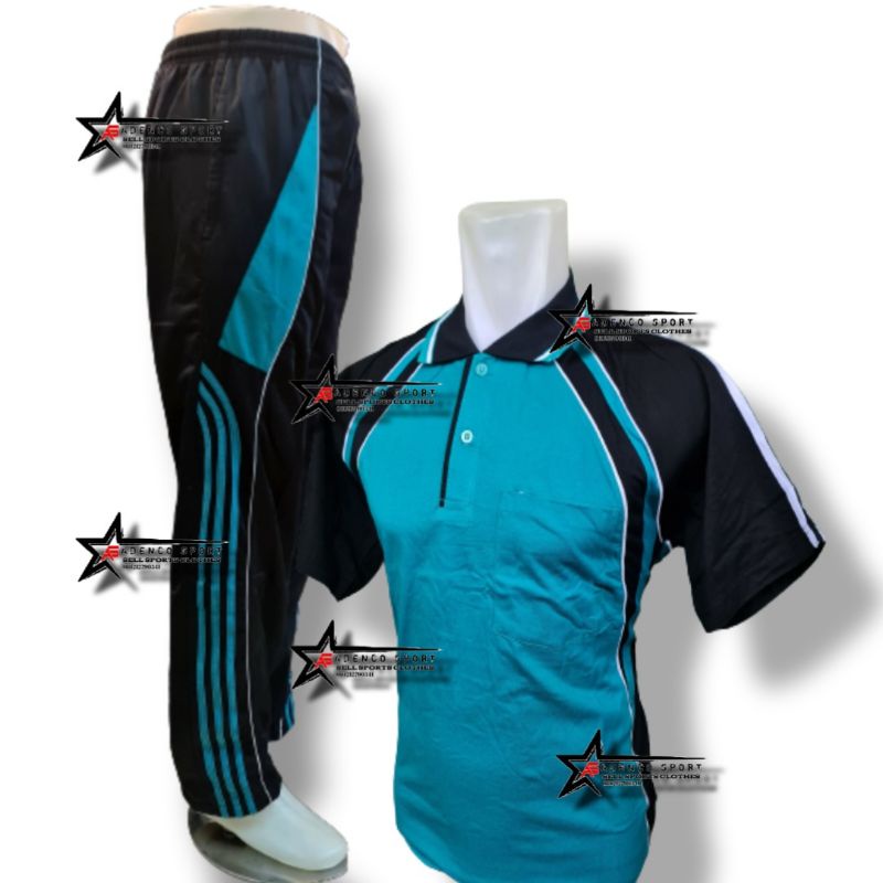 Setelan Olahraga Lengan Pendek Stelan Baju Training Pria Wanita