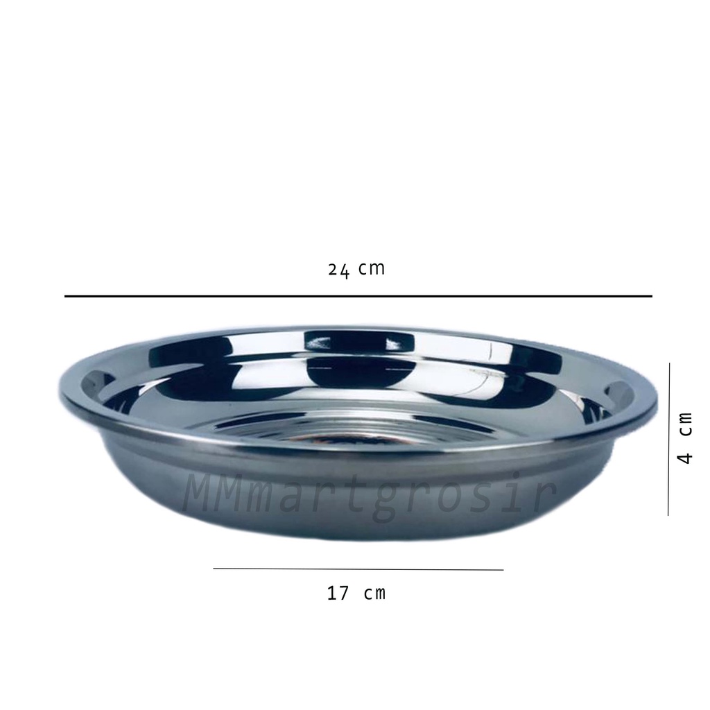 Kebi / Piring Stainless / Piring Serbaguna / uk.24cm