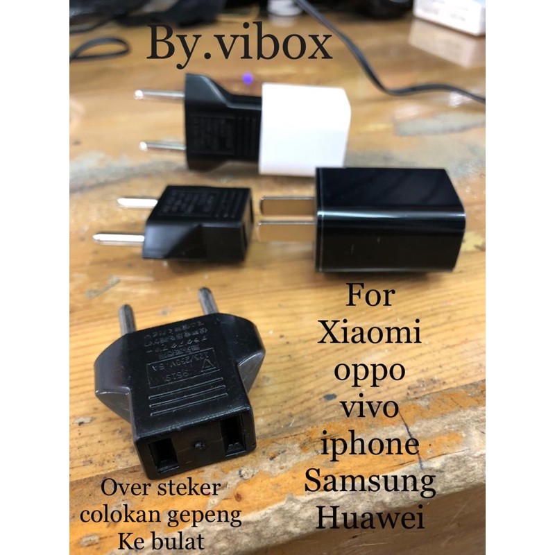 PROMO STEKER VIBOX FUKUTA GEPENG 2KAKI SMARTPHONE FOR CHARGER XIAOMI IPHONE OPPO VIVO DR LUAR NEGRI