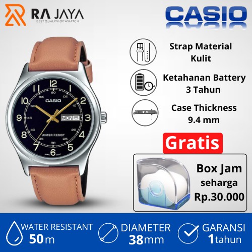 CASIO Jam Tangan Casio Pria General Analog Man MTP-V006L-1B3UDF / MTPV006L / MTPV006L1B3UDF