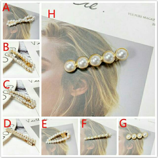 Jepit pearl hairpin hairclip korea jepit rambut mutiara