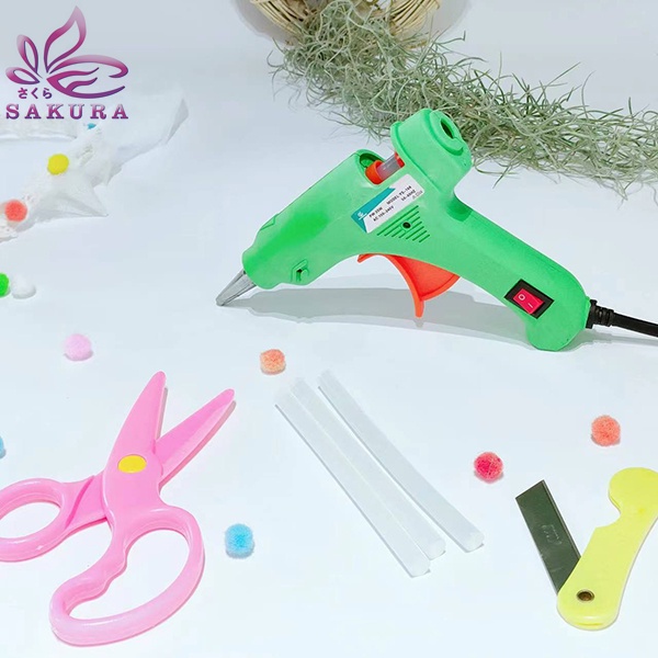 GLUE GUN LEM TEMBAK 20W  PAKET / FREE LEM -SOSOYO