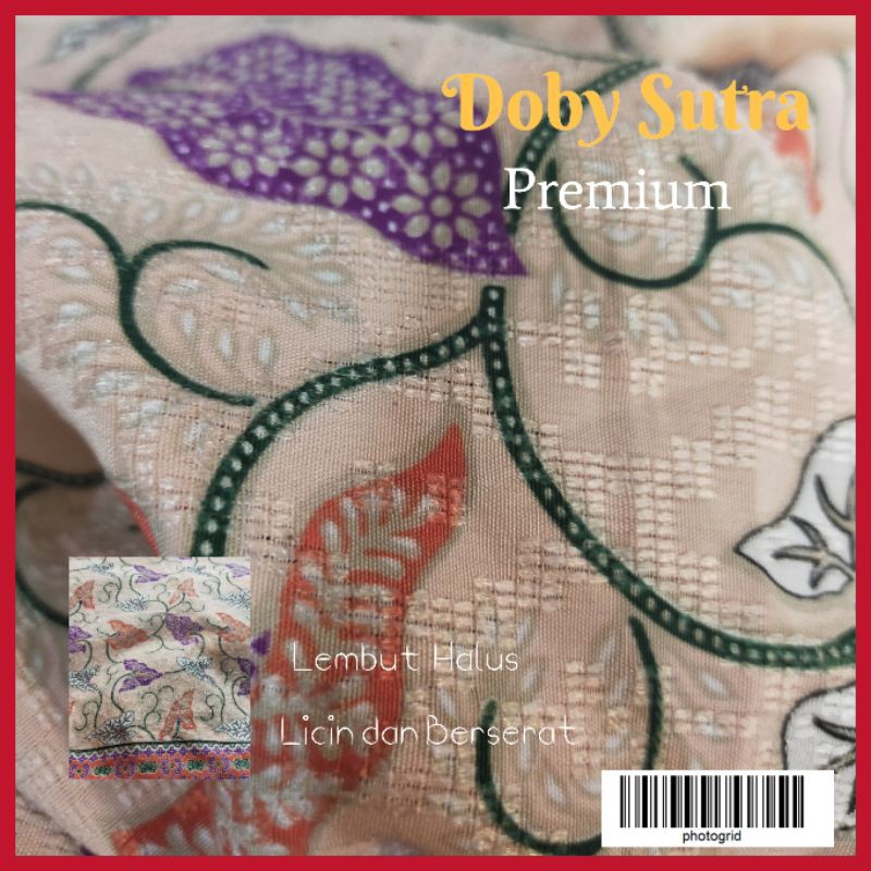 Bahan Dolby Silk Halus / Kain Batik Doby Sutra Kualitas Premium Per 1/2meter = 50 cm = 0,5 m