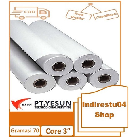

Kertas Sublim Cepat Kering Ukuran 70g 1.118m x 150m