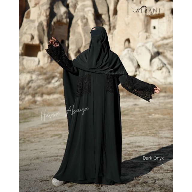 Havva Abaya by albani corner (gamis set dapat gamis dalam+outer+pasmina)