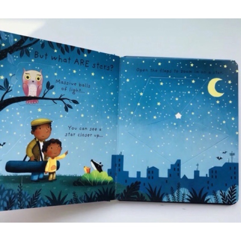 Usborne lift the flap what are stars - buku import anak