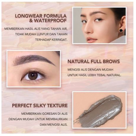 Y.O.U Colorland Art Shaping Brow Pomade | Natural | Tahan Lama | Waterproof