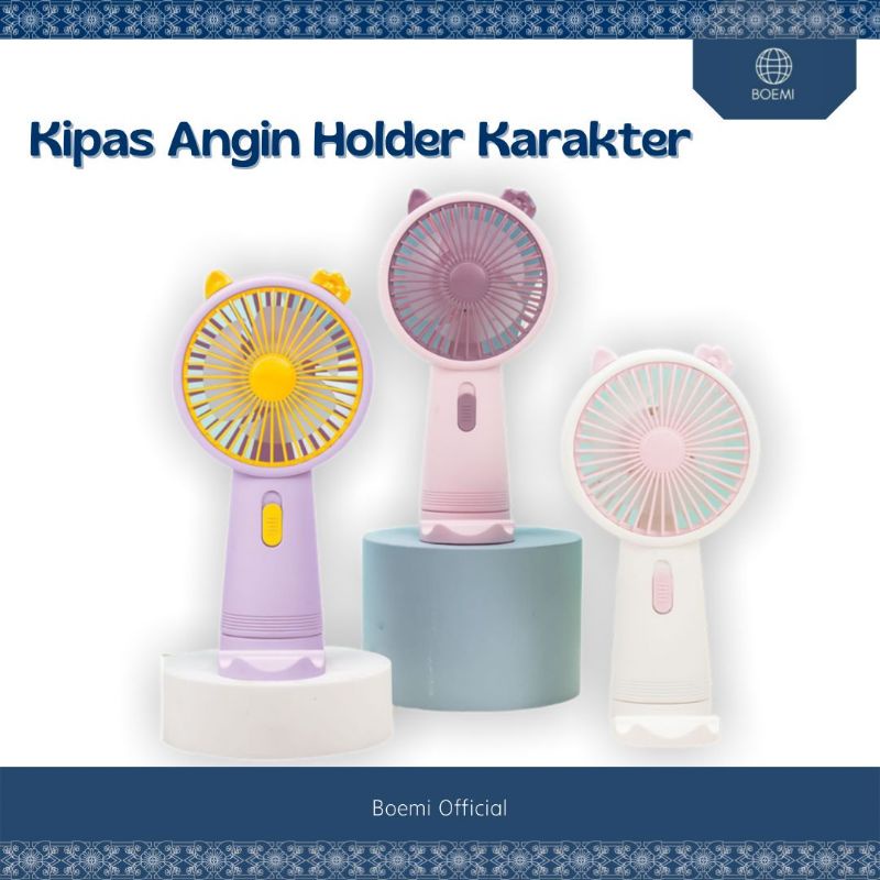 Kipas Angin Portable Kipas Angin Mini Holder Duduk Kipas Mini Karakter Kipas Angin Duduk Kipas Tanga