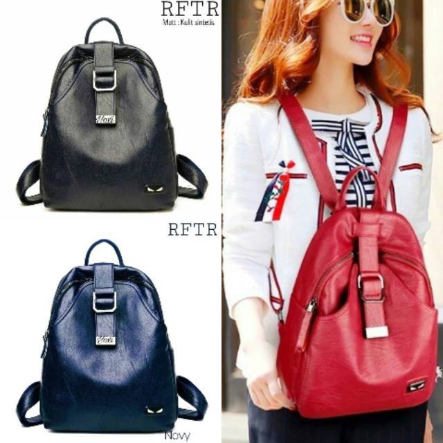 Backpack RFTR  Tas Fashion Wanita Tas Ransel Cantik Tas Gendong Cewek Murah Bagus Tas Kuliah Bandung