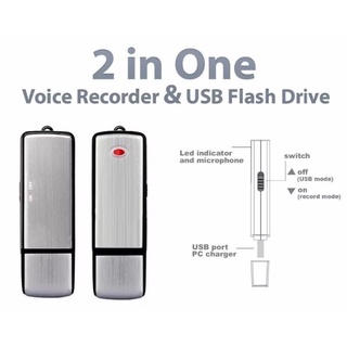 Alat Perekam Suara Mini Tersembunyi Alat Penyadap Sadap Suara Voice Recorder Flasdisk usb  ORY FREE 8GB
