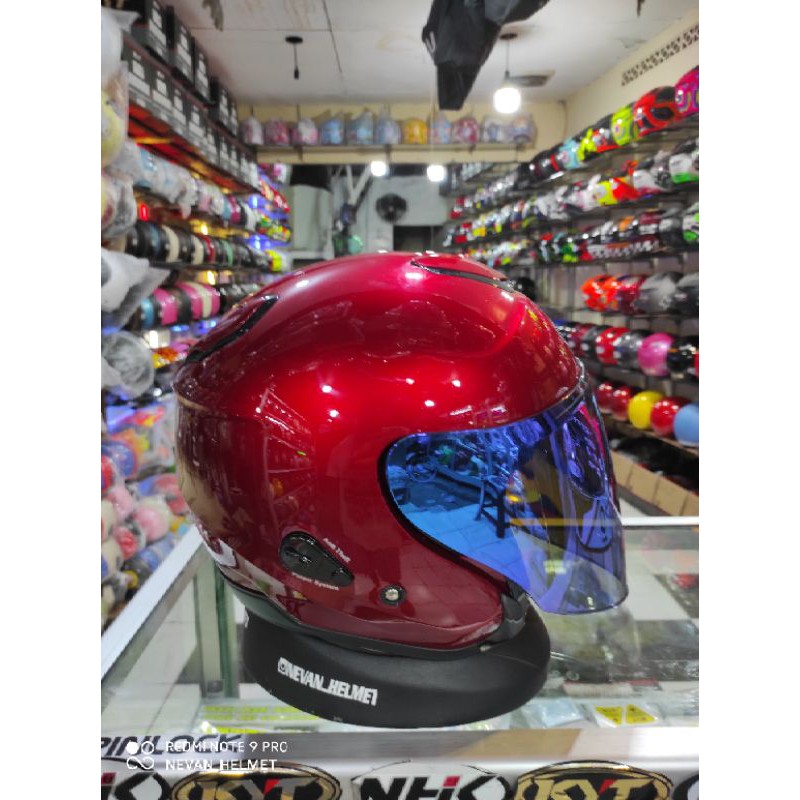 KYT KYOTO RED MAROON PAKET GANTENG