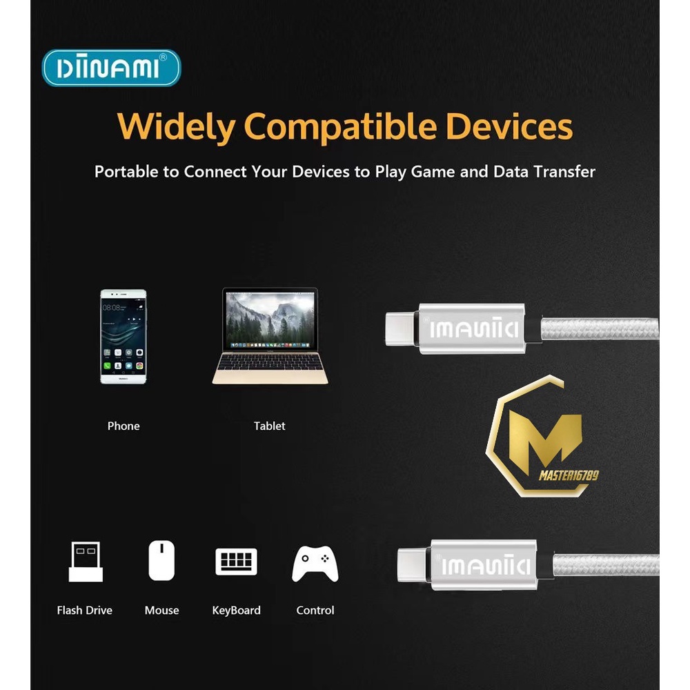 DIINAMI CABLE KABEL DATA / TYPE-C KE TYPE-C / USB-C TO USB-C / 45W FAST CHARGING / 2 METER  &amp; 3 METER NOTE10 NOTE20 S21 S22 ULTRA MACBOOK AIR MA3457