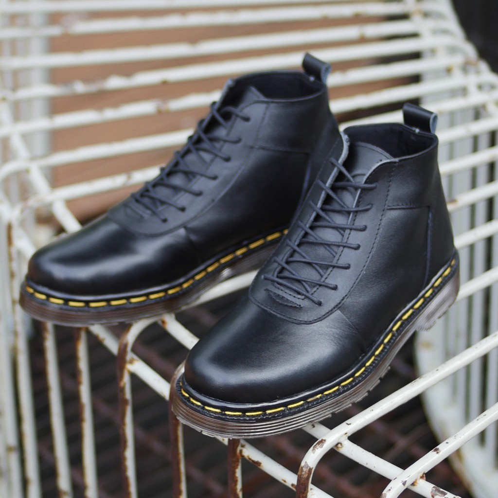 SVEND 0.2 BLACK |FORIND x Greata| Sepatu Vintage Klasik High Klasik Pria/Men Boots Original Footwear