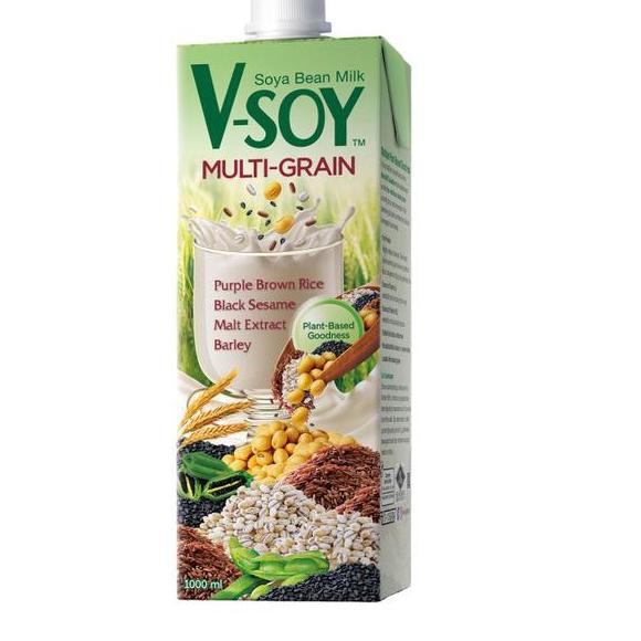 

[KODE PRODUK 5] V-SOY Multi Grain Soy Milk 1L x 2 pcs TERBARU..!!