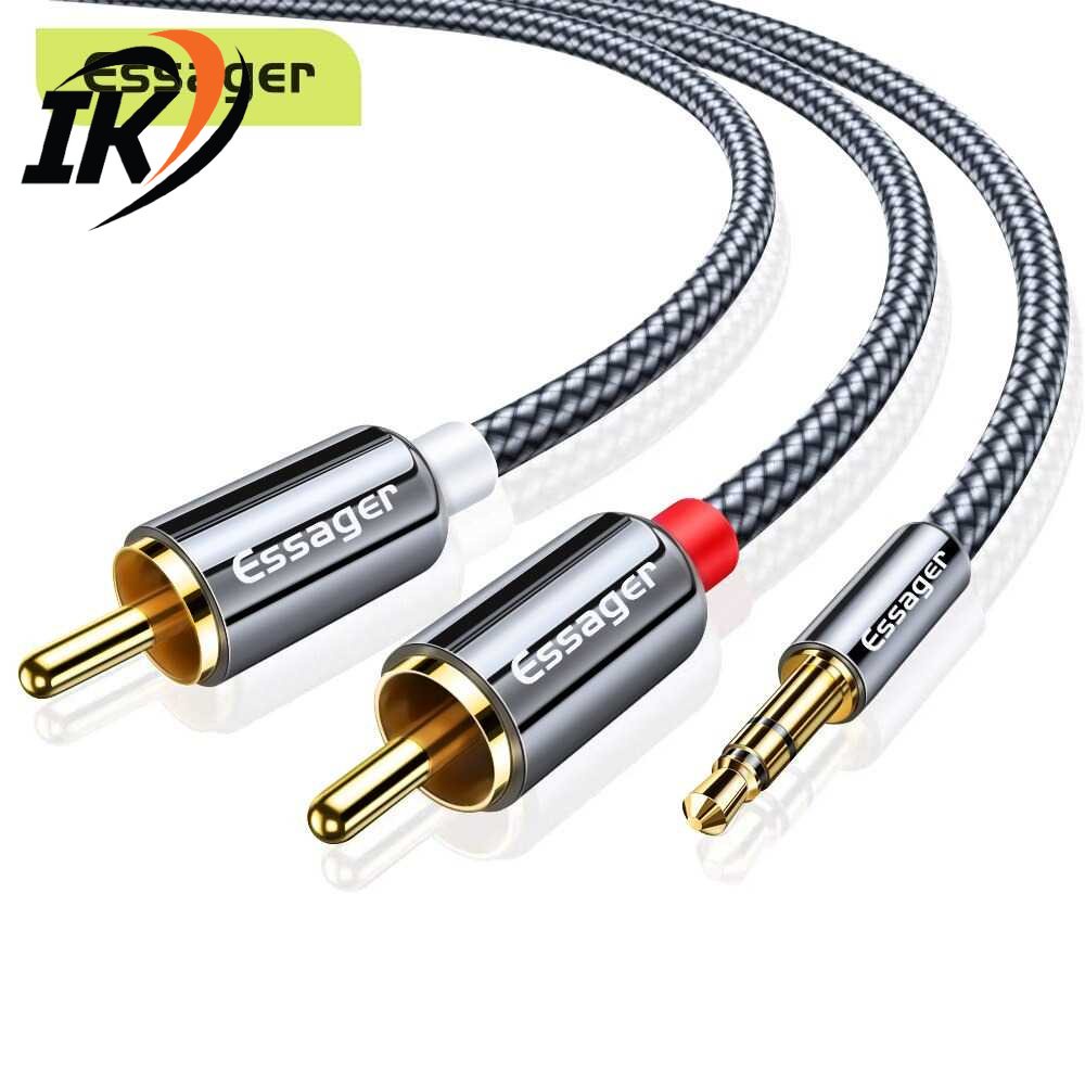 Essager Kabel Audio HiFi 3.5mm to RCA 2 Meter - AV117 [Anifki19]
