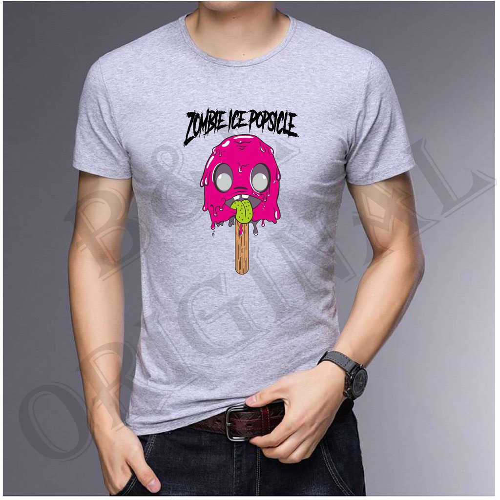 BS//TERLARIS//BAJU KAOS ZOMBIE ICE TANGAN PENDEK PRIA DAN WANITA//GOOD QUALITY