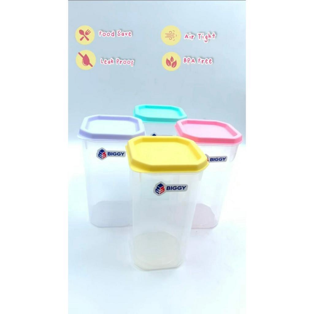 Toples Box Botol Multifungsi Container Pisa Wadah Kotak Tempat Makanan / Air Serbaguna Botol Minum 1liter Toples Kue