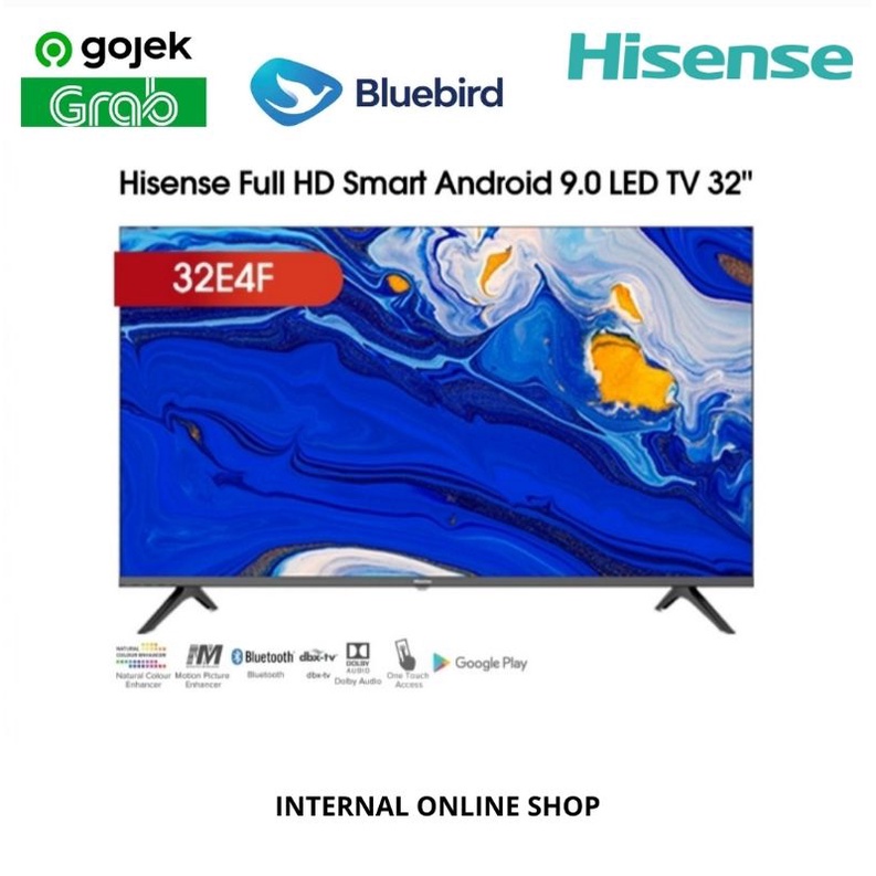 Hisense 32E4F Smart TV 32 Inch Android TV Bezelless Garansi Resmi