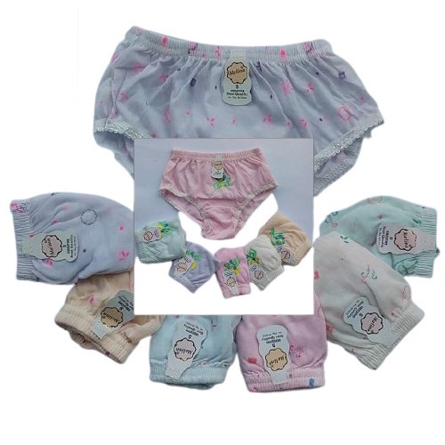 3 pcs Celana Dalam Wanita MELIN CD Katun Remaja S M L XL 3L Jumbo - 3 pcs