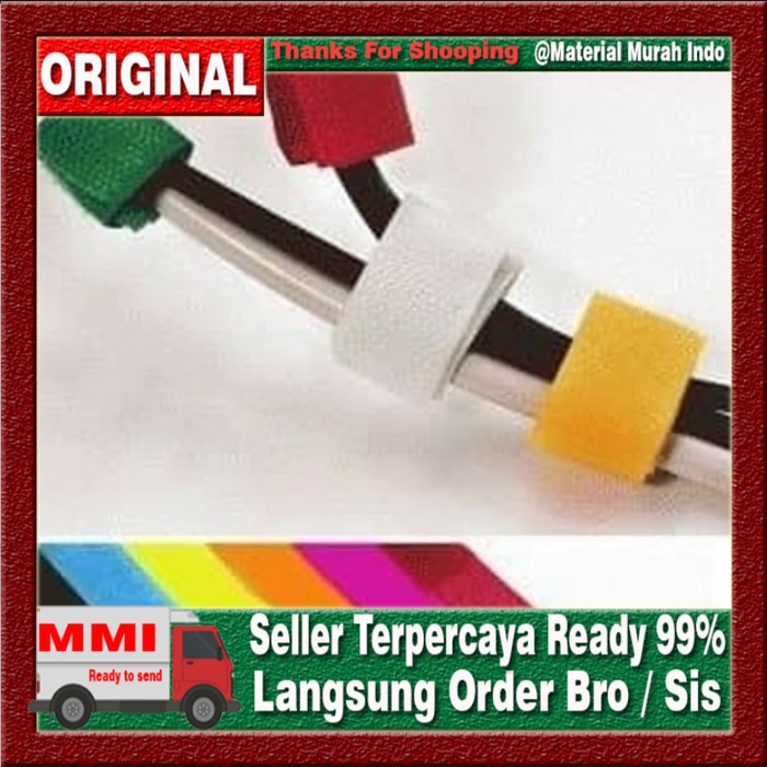 Kabel Strap Pengikat Serba Guna Lebar 2cm panjang 5m/Velcro Cable Ties