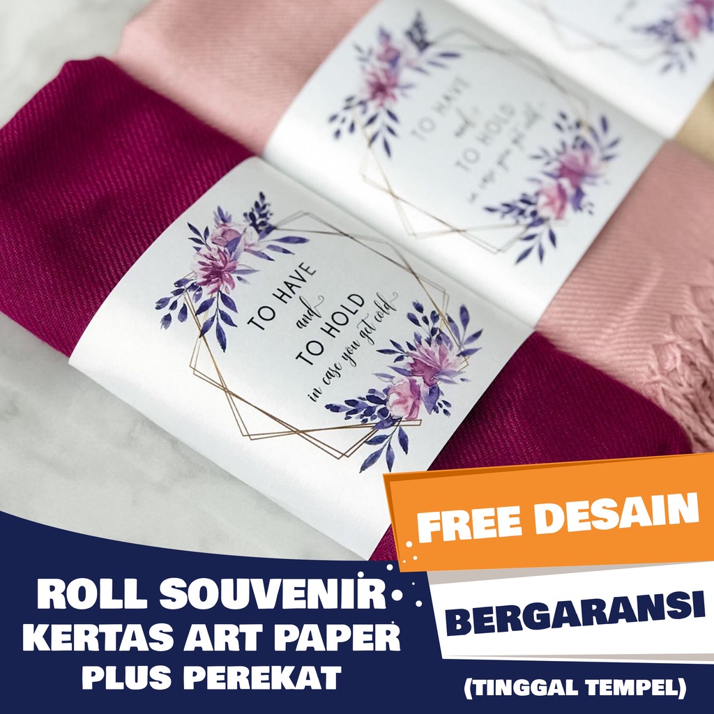 

Roll Souvenir Wedding Pernikahan Nama Pasangan Hijab Jilbab Kerudung Nama Olshop Makanan Custom Kertas Art Paper